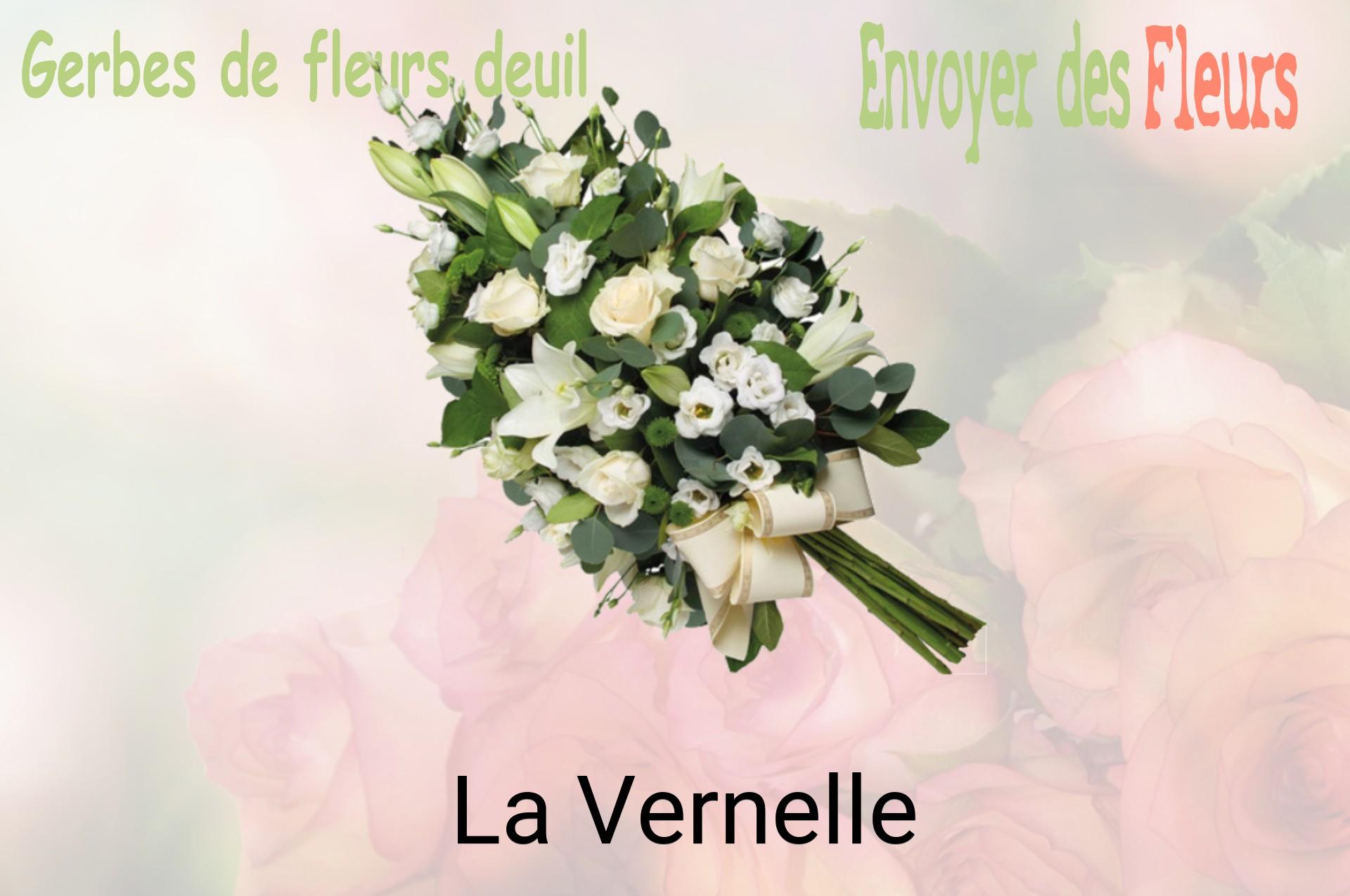 Gerbe de fleurs de deuil livrée à La Vernelle